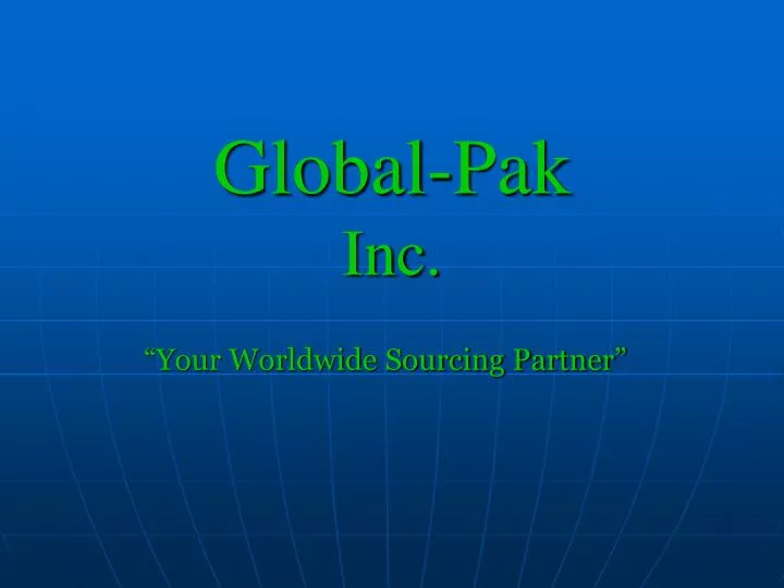 global pak inc