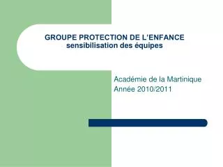 groupe protection de l enfance sensibilisation des quipes