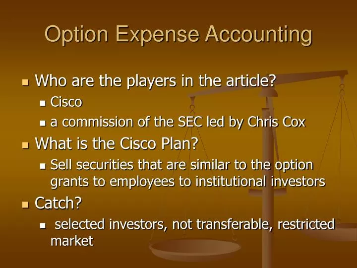 option expense accounting