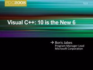 Visual C++: 10 is the New 6