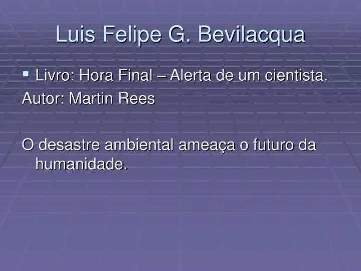 luis felipe g bevilacqua