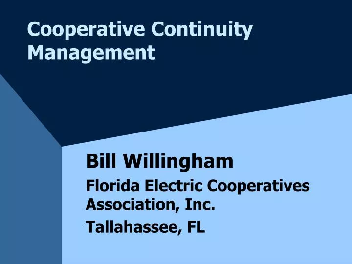 cooperative continuity management