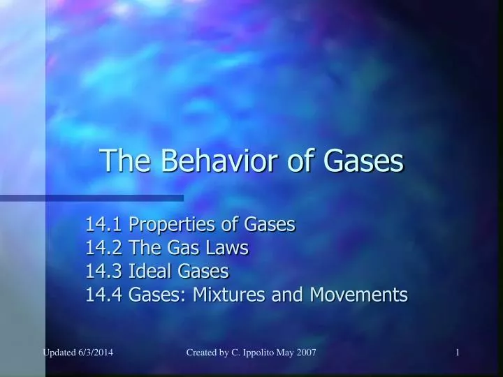 the behavior of gases