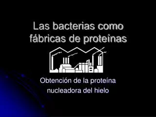las bacterias como f bricas de prote nas