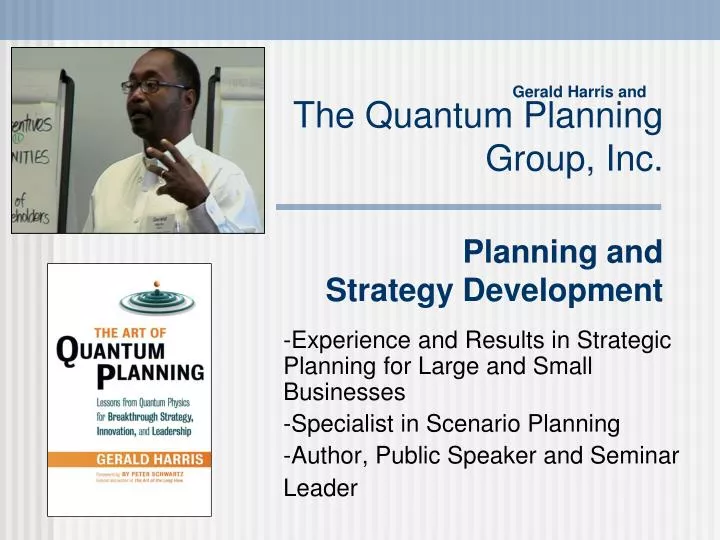 the quantum planning group inc planning and strategy development