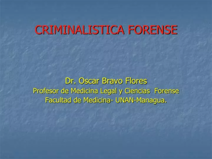 criminalistica forense