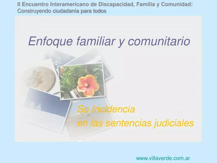 enfoque familiar y comunitario