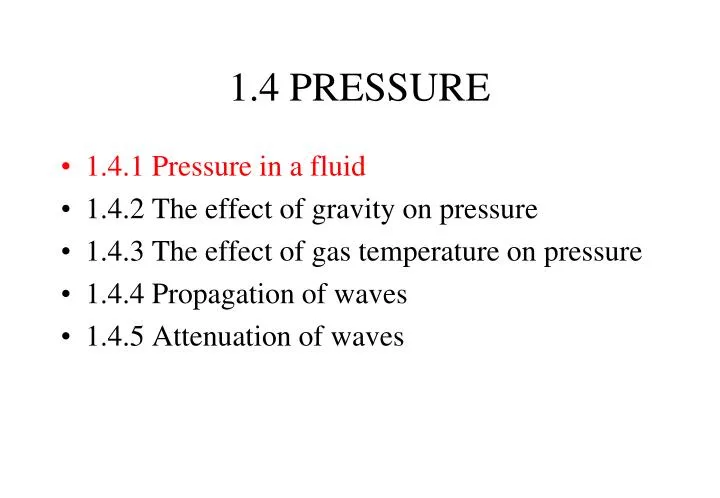 1 4 pressure