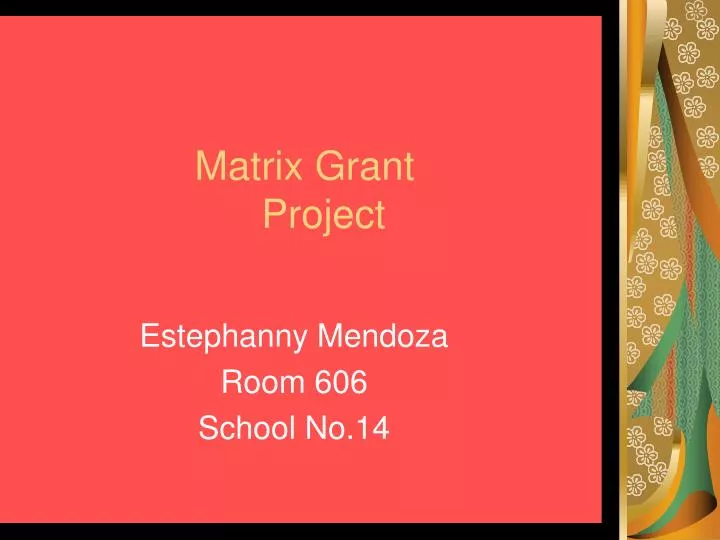 matrix grant project