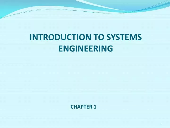 introduction to systems engineering