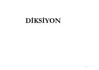 DİKSİYON