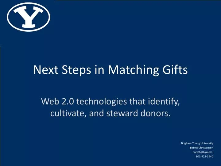 next steps in matching gifts