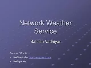 Network Weather Service