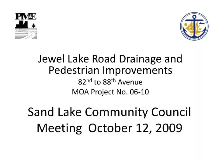 sand lake community council meeting october 12 2009