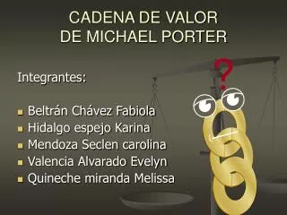 CADENA DE VALOR DE MICHAEL PORTER