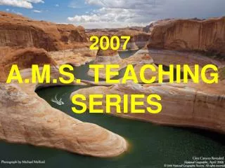 A.M.S. TEACHING SERIES