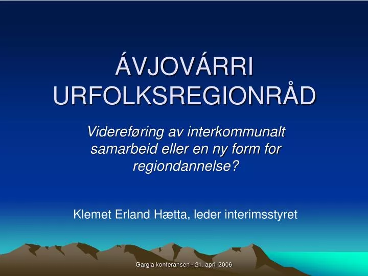 vjov rri urfolksregionr d