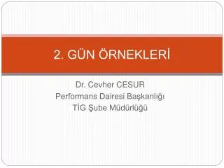 2 g n rnekler