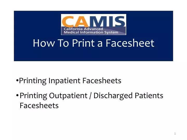 how to print a facesheet