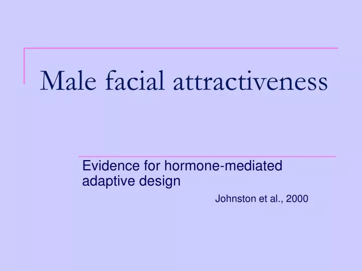male facial attractiveness
