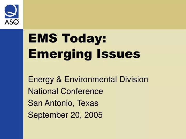 ems today emerging issues