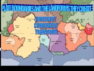 PLATE BOUNDARIES AND THE LANDFORMS THEY CREATE