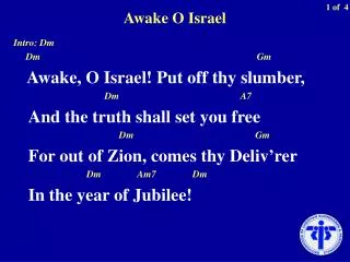 Awake O Israel