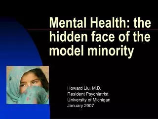 Mental Health: the hidden face of the model minority