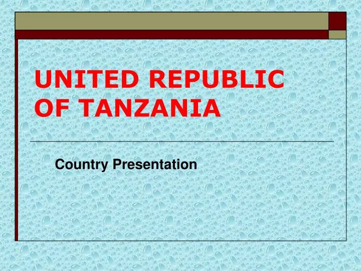 united republic of tanzania