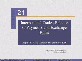 International Trade , Balance of Payments and Exchange Rates