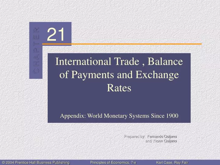 international trade balance of payments and exchange rates