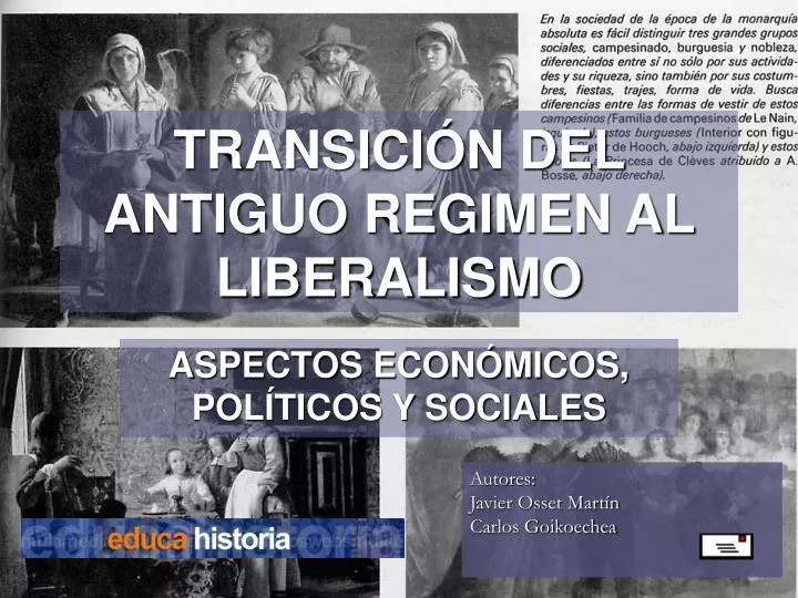 transici n del antiguo regimen al liberalismo