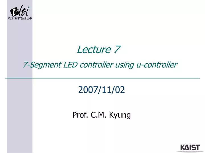 lecture 7 7 segment led controller using u controller