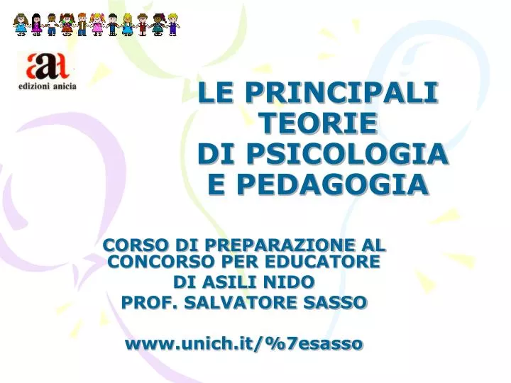 le principali teorie di psicologia e pedagogia