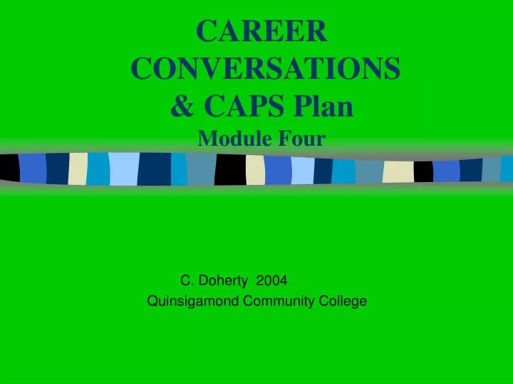 career conversations caps plan module four