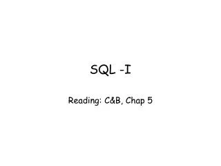 SQL -I