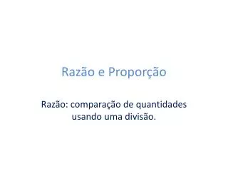 raz o e propor o