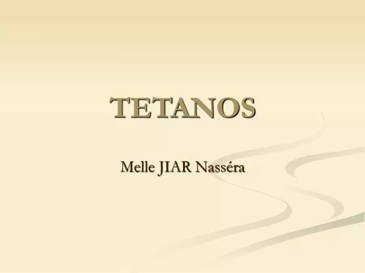 tetanos