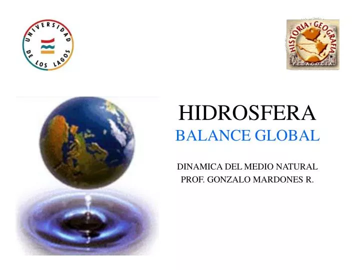 hidrosfera balance global