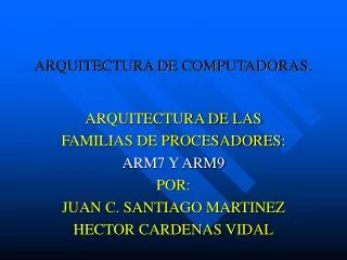 arquitectura de computadoras