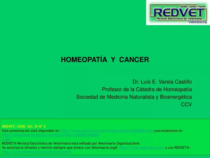 homeopat a y cancer