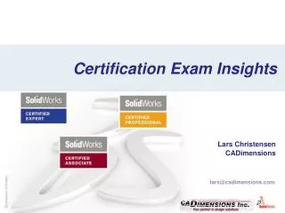 Certification Exam Insights