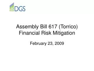 Assembly Bill 617 (Torrico) Financial Risk Mitigation