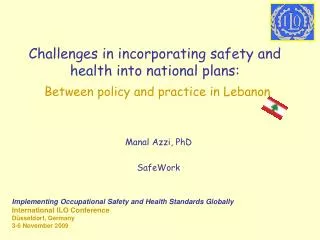 Challenges in incorporating safety and health into national plans: Between policy and practice in Lebanon