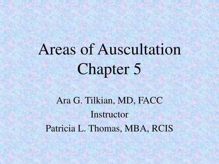 areas of auscultation chapter 5