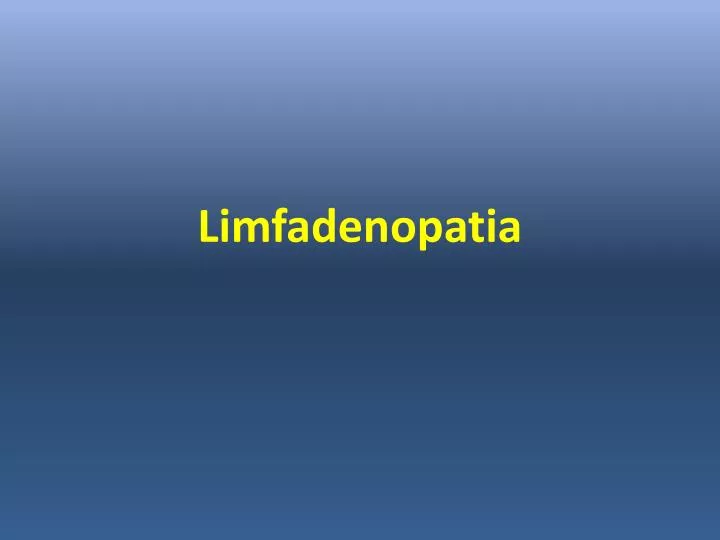 limfadenopatia