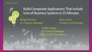 Build Composite Applications That Include Line-of-Business Systems in 15 Minutes