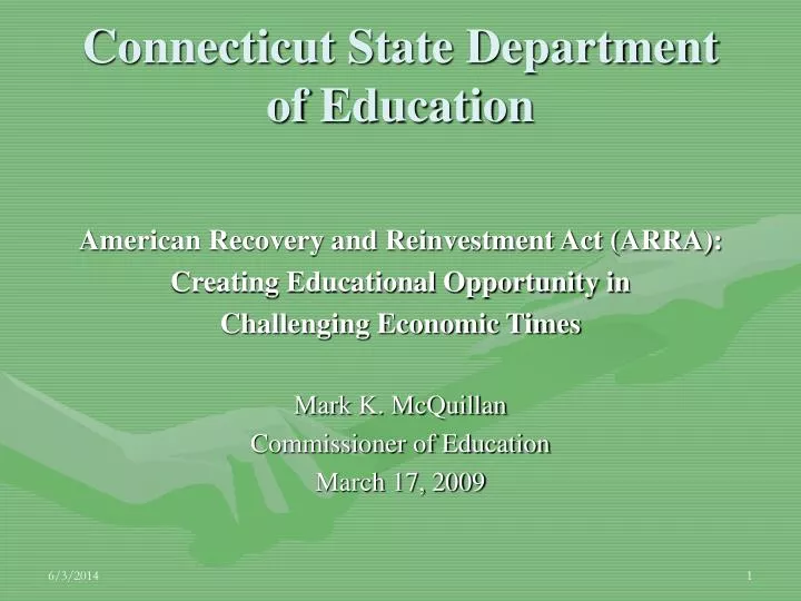 connecticut state department of education
