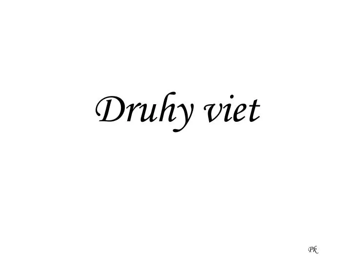 druhy viet