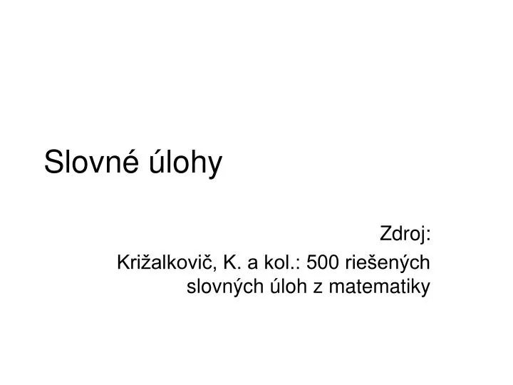slovn lohy